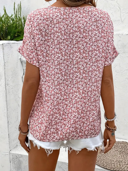 Matilda - Floral Button-Up Top – Lightweight & Breathable