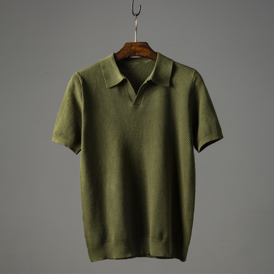 Cozy Short Sleeve Polo Shirt for Men