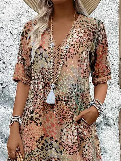 Elegant Floral Midi Dress