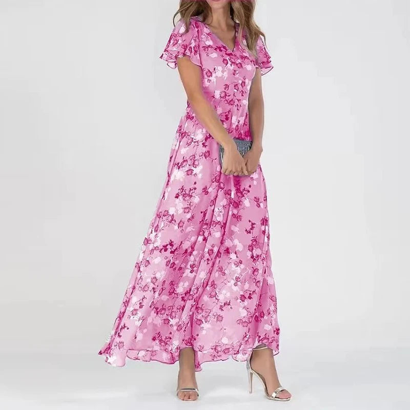 Carla - Summer Floral Maxi Dress – Lightweight & Flattering
