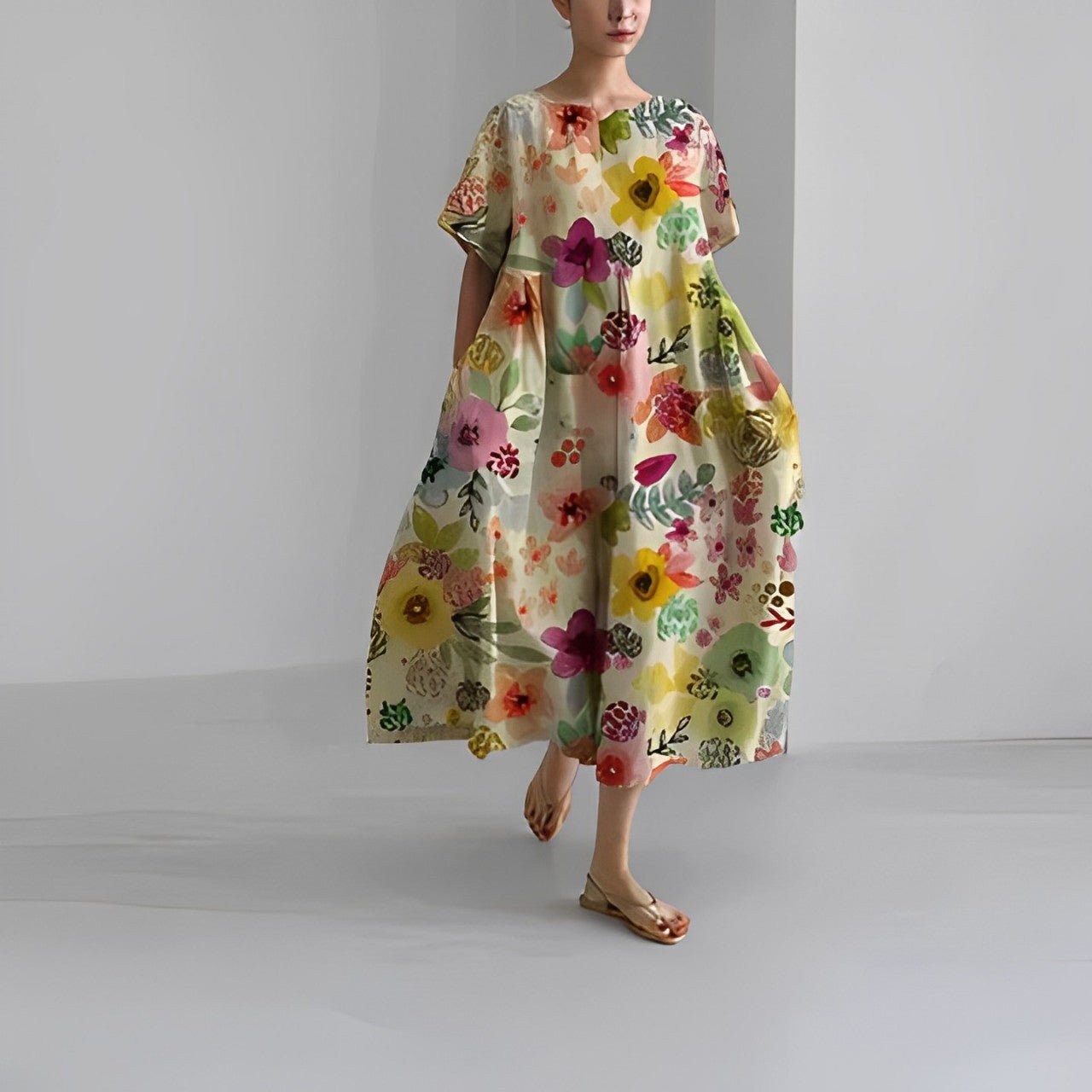 Evie – Floral Spring Maxi Dress – Feminine Charm & All-Day Comfort